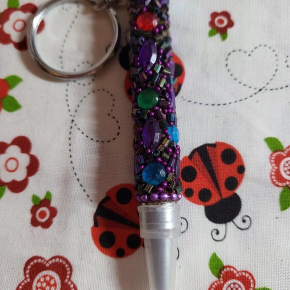 Beaded Ball Point keychain Pens You choose from 9 colors - Picture 4 of 9